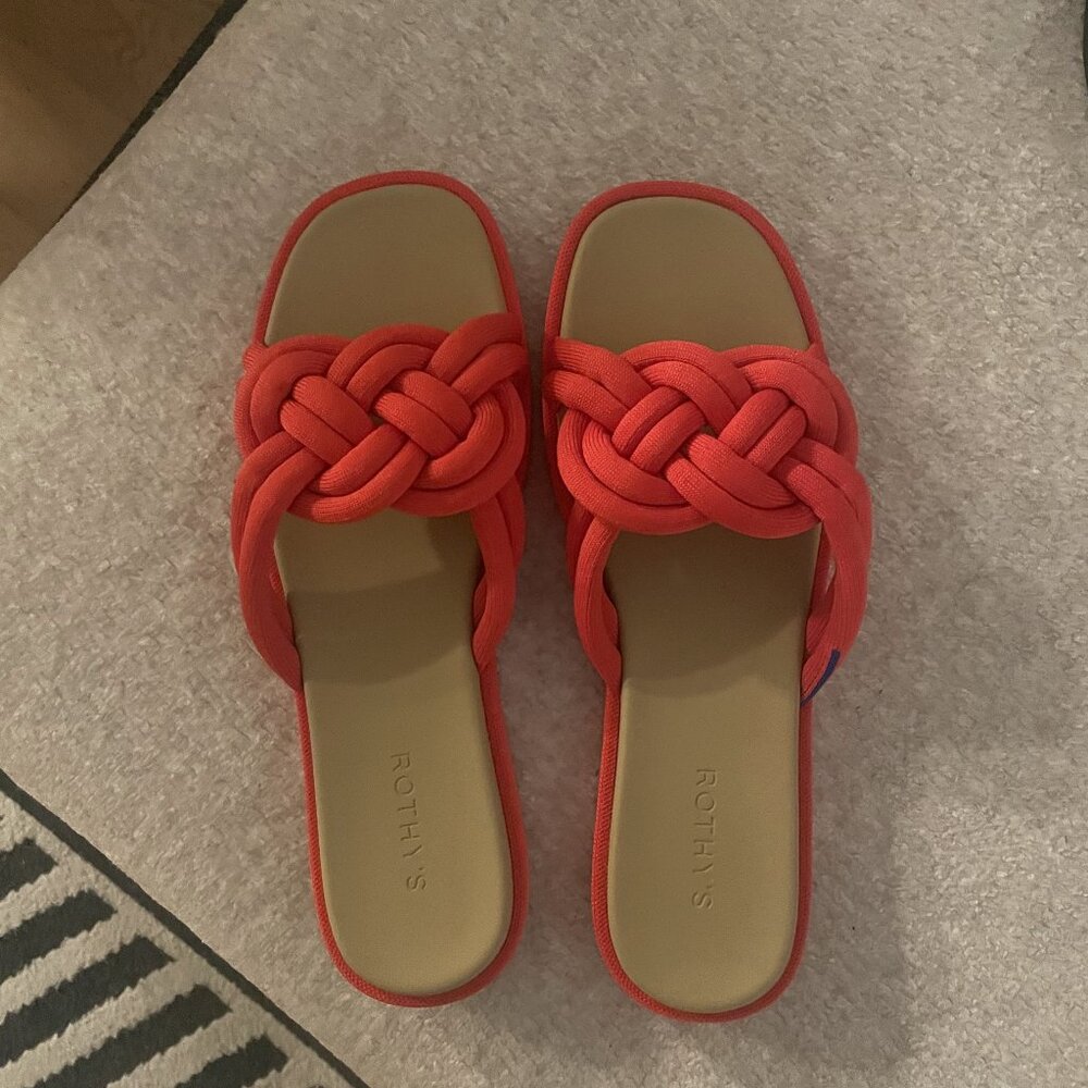 Rothy's The Summer Sandal Red Size 12.5 NEVER WORN